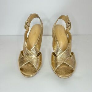 MICHAEL Michael Kors Metallic Gold Heels